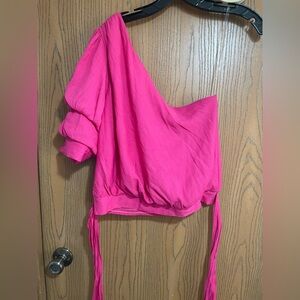 Pink Off-Shoulder Women's Top